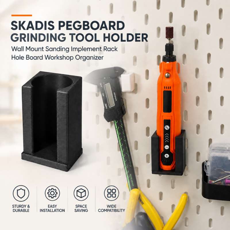 Workshop Tools Board - Skadis Pegboard Grinding Tool Holder Wall