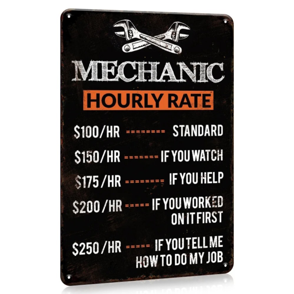 Vintage Mechanic Hour Rate Sig - огляд і ціна Workshop Tools Hours
