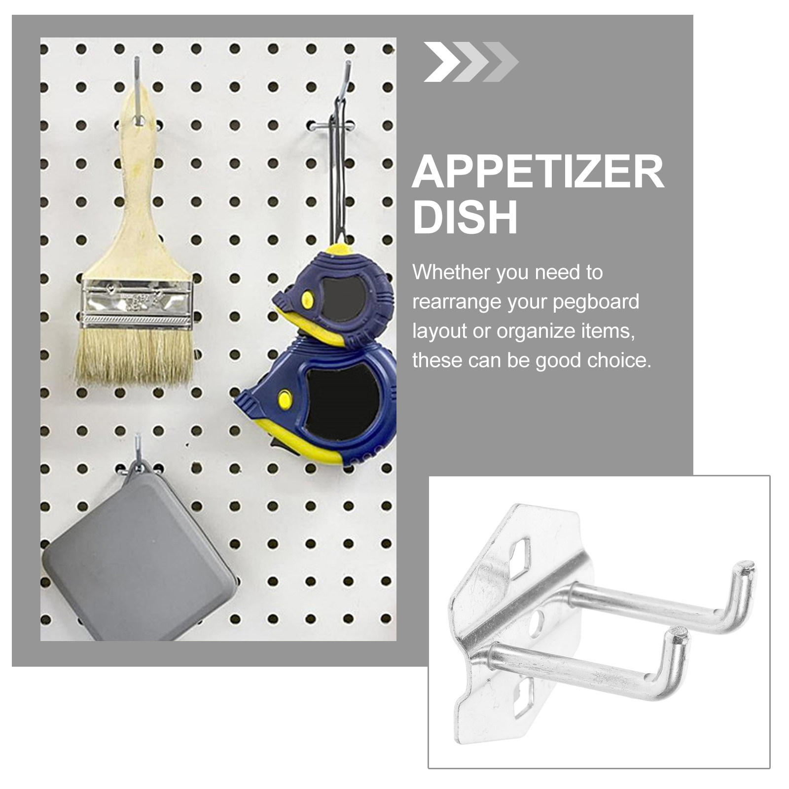 Pegboard Hooks 6 Pack Heavy Du - огляд і ціна Workshop Tools Hanger