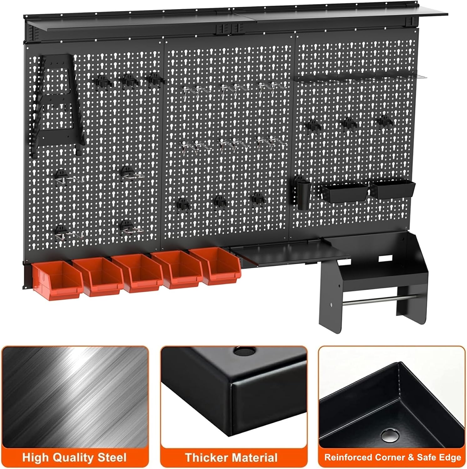 Metal Pegboard Wall Organizer  - огляд і ціна Workshop Tools Board