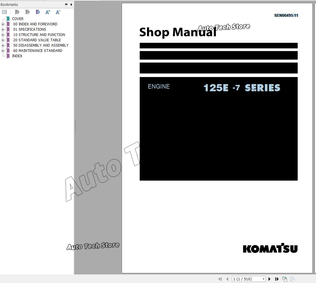 For Komatsu Diesel Engine Shop - огляд і ціна Workshop Tools Pdf