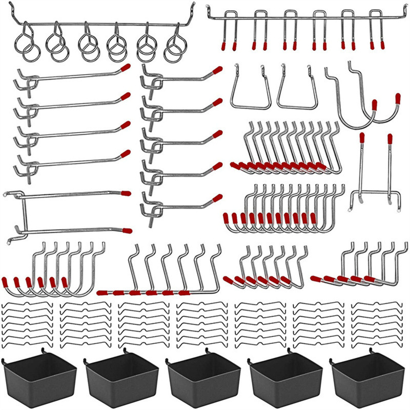 114 Pcs Pegboard Hooks Set Met - огляд і ціна Workshop Tools Board