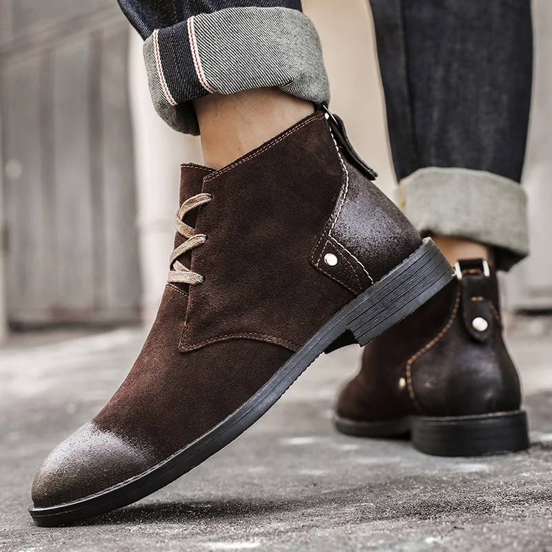 New Cow Suede Ankle Boots Hand - огляд і ціна Tools Work