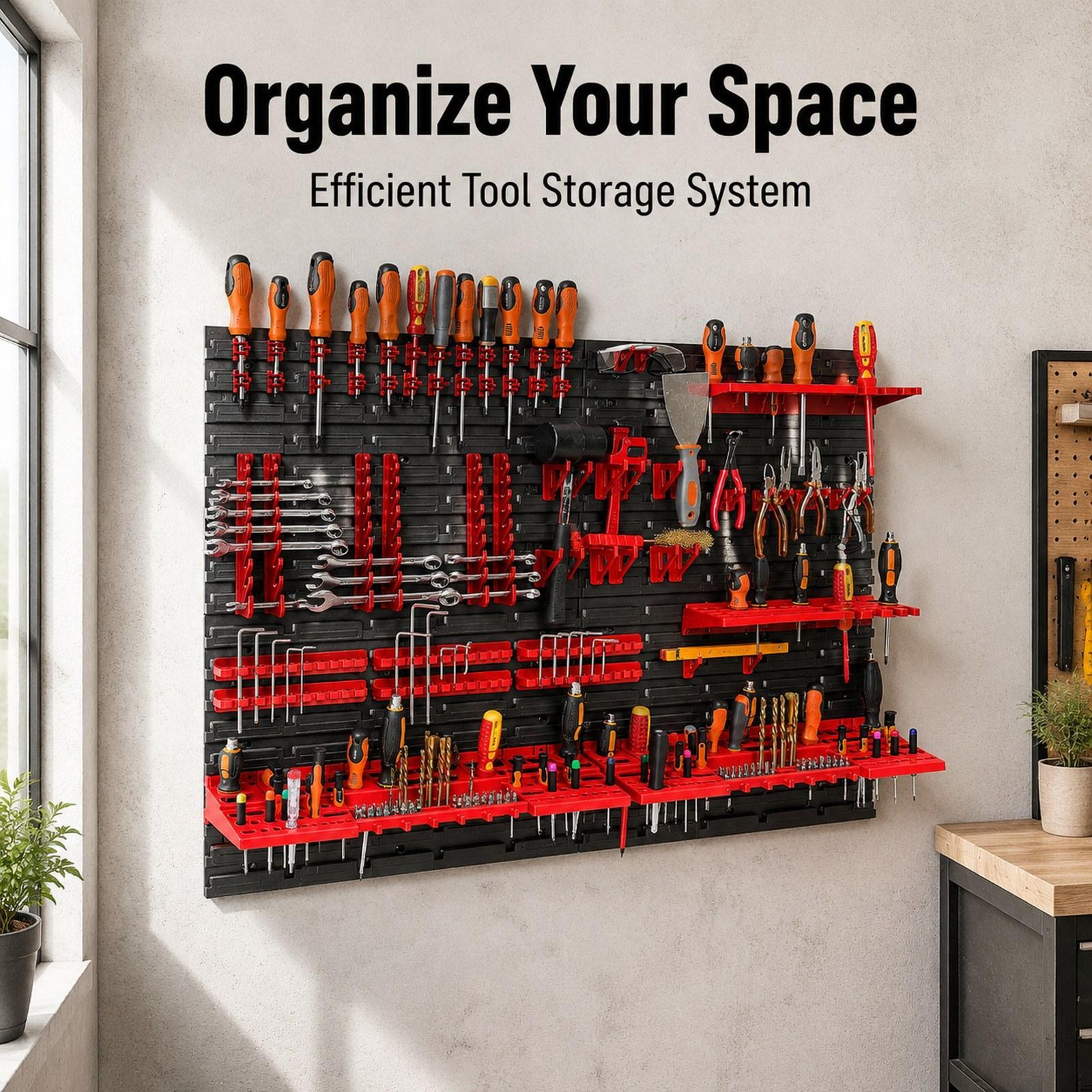 Wall Mounted Storage Bins with - огляд і ціна Workshop Tools Board
